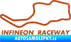 Samolepka Okruh Infineon Raceway 3D karbon oranžový