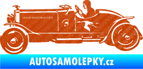 Samolepka Interiér 007 levá auto 3D karbon oranžový