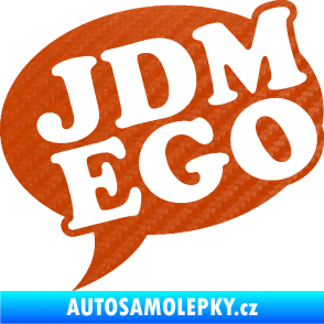 Samolepka JDM Ego 3D karbon oranžový