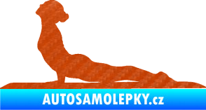 Samolepka Jóga 004 levá 3D karbon oranžový
