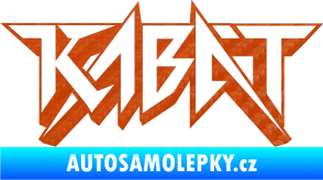 Samolepka Kabát 002 3D karbon oranžový