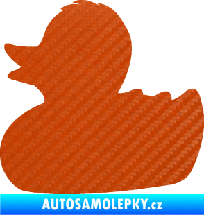 Samolepka Kachnička 001 levá 3D karbon oranžový
