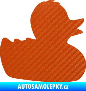 Samolepka Kachnička 001 pravá 3D karbon oranžový