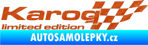Samolepka Karoq limited edition pravá 3D karbon oranžový