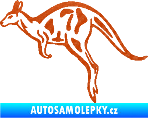 Samolepka Klokan 004 levá 3D karbon oranžový