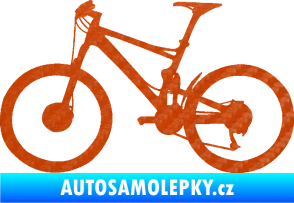 Samolepka Kolo 001 levá - (horské kolo) 3D karbon oranžový