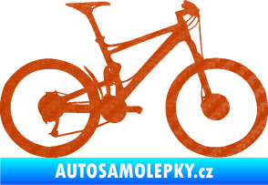 Samolepka Kolo 001 pravá - (horské kolo) 3D karbon oranžový