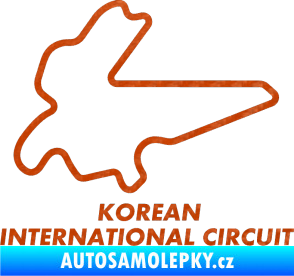 Samolepka Okruh Korean International Circuit 3D karbon oranžový
