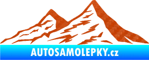 Samolepka Krajina hory 009 levá 3D karbon oranžový