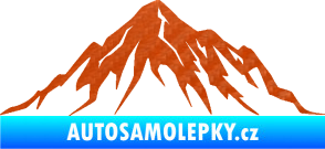 Samolepka Krajina hory 010 pravá 3D karbon oranžový