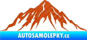 Samolepka Krajina hory 010 levá 3D karbon oranžový