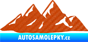 Samolepka Krajina hory 014 pravá 3D karbon oranžový