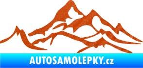 Samolepka Krajina hory 017 levá 3D karbon oranžový