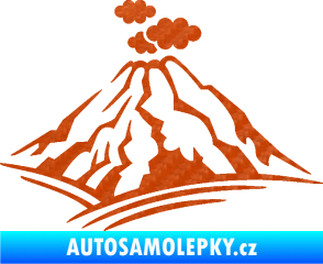 Samolepka Krajina hory 018 pravá 3D karbon oranžový
