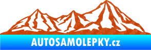 Samolepka Krajina hory 019 pravá 3D karbon oranžový