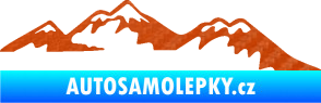 Samolepka Krajina hory 020 pravá 3D karbon oranžový