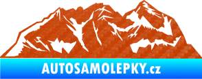 Samolepka Krajina hory 024 levá 3D karbon oranžový
