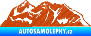 Samolepka Krajina hory 024 pravá 3D karbon oranžový