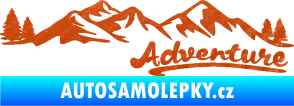 Samolepka Krajina hory 028 pravá 3D karbon oranžový