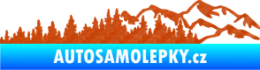 Samolepka Krajina hory 030 pravá 3D karbon oranžový