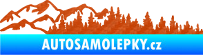 Samolepka Krajina hory 030 levá 3D karbon oranžový
