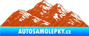 Samolepka Krajina hory 031 levá 3D karbon oranžový