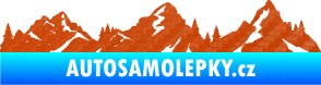 Samolepka Krajina hory 035 levá 3D karbon oranžový
