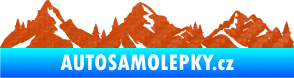 Samolepka Krajina hory 035 pravá 3D karbon oranžový