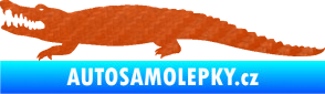 Samolepka Krokodýl 002 levá 3D karbon oranžový