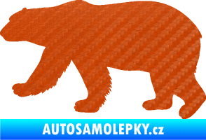 Samolepka Lední medvěd 002 levá 3D karbon oranžový