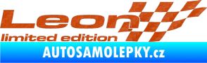 Samolepka Leon limited edition pravá 3D karbon oranžový