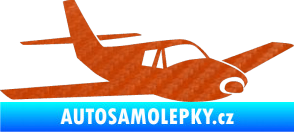 Samolepka Letadlo 001 pravá 3D karbon oranžový