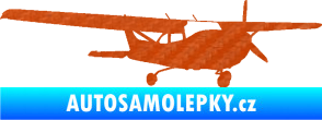Samolepka Letadlo 014 pravá 3D karbon oranžový