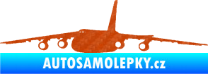 Samolepka Letadlo 015 levá 3D karbon oranžový
