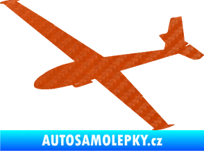 Samolepka Letadlo 025 levá kluzák 3D karbon oranžový