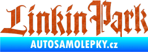 Samolepka Linkin Park 004 3D karbon oranžový