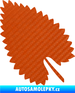 Samolepka List 001 levá 3D karbon oranžový