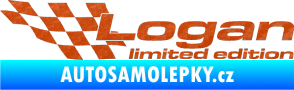 Samolepka Logan limited edition levá 3D karbon oranžový