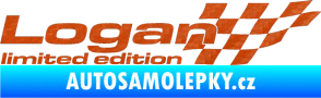 Samolepka Logan limited edition pravá 3D karbon oranžový