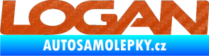 Samolepka Logan 3D karbon oranžový