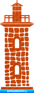 Samolepka Maják 001 3D karbon oranžový