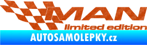 Samolepka MAN limited edition levá 3D karbon oranžový