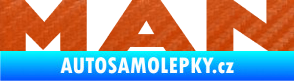 Samolepka MAN nápis 3D karbon oranžový