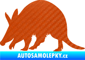 Samolepka Mravenečník 002 levá 3D karbon oranžový