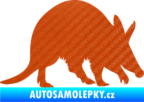 Samolepka Mravenečník 002 pravá 3D karbon oranžový