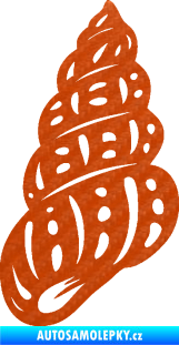 Samolepka Mušle 003 levá ulita 3D karbon oranžový