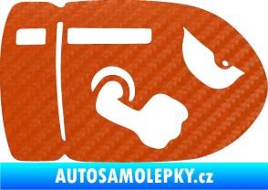 Samolepka Náboj 001 pravá 3D karbon oranžový
