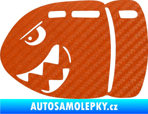 Samolepka Náboj 002 levá 3D karbon oranžový