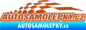 Samolepka Nálepka na auto - www.autosamolepky.cz 003 3D karbon oranžový