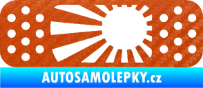 Samolepka Náplast 002 levá 3D karbon oranžový